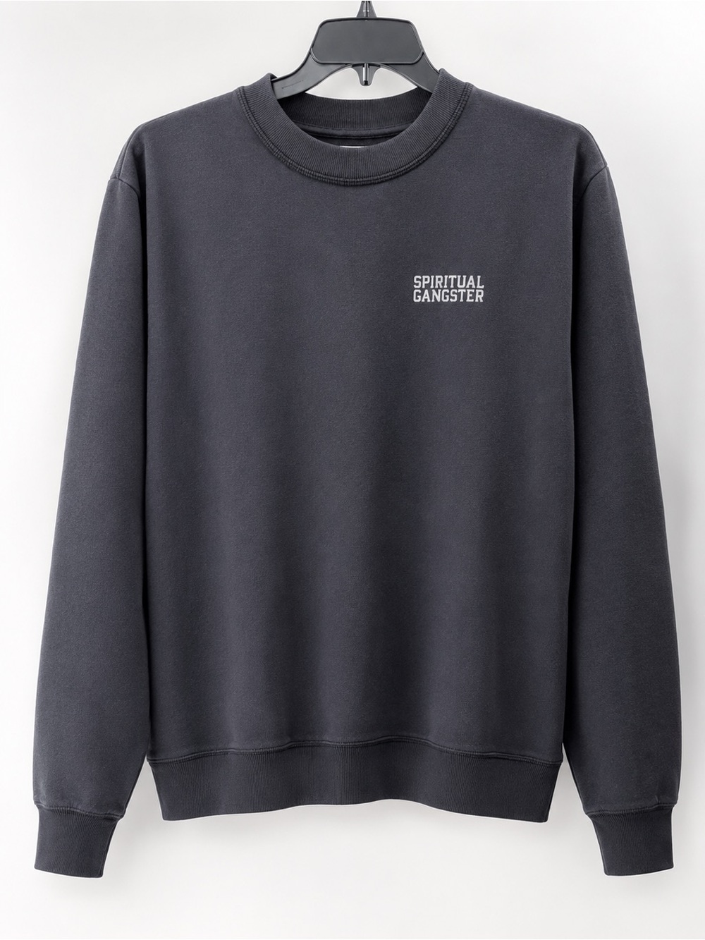 Spiritual Gangster Men’s Classic Crewneck Sweatshirt Size Small • NWT Charcoal